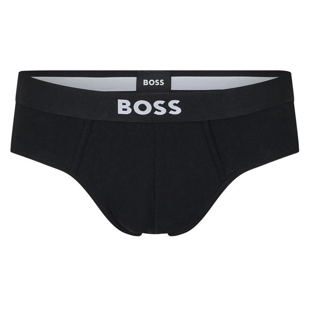 Hugo Boss Three-pack of logo-waistband briefs - Black